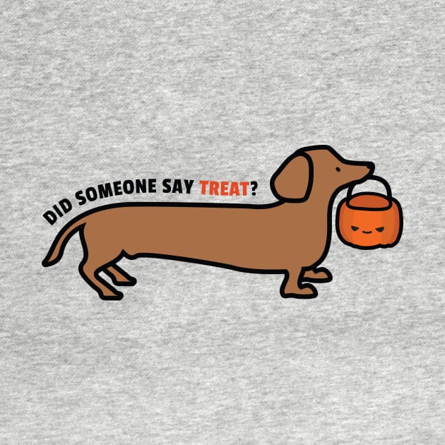 Dachshund Halloween trick or treat by SallySunday